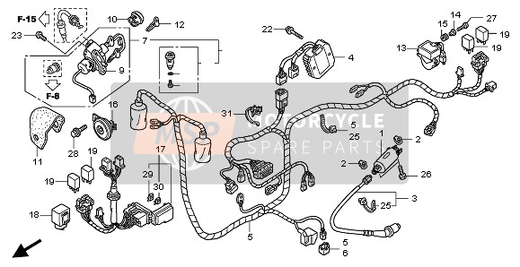 Honda SH150R 2008 WIRE HARNESS for a 2008 Honda SH150R